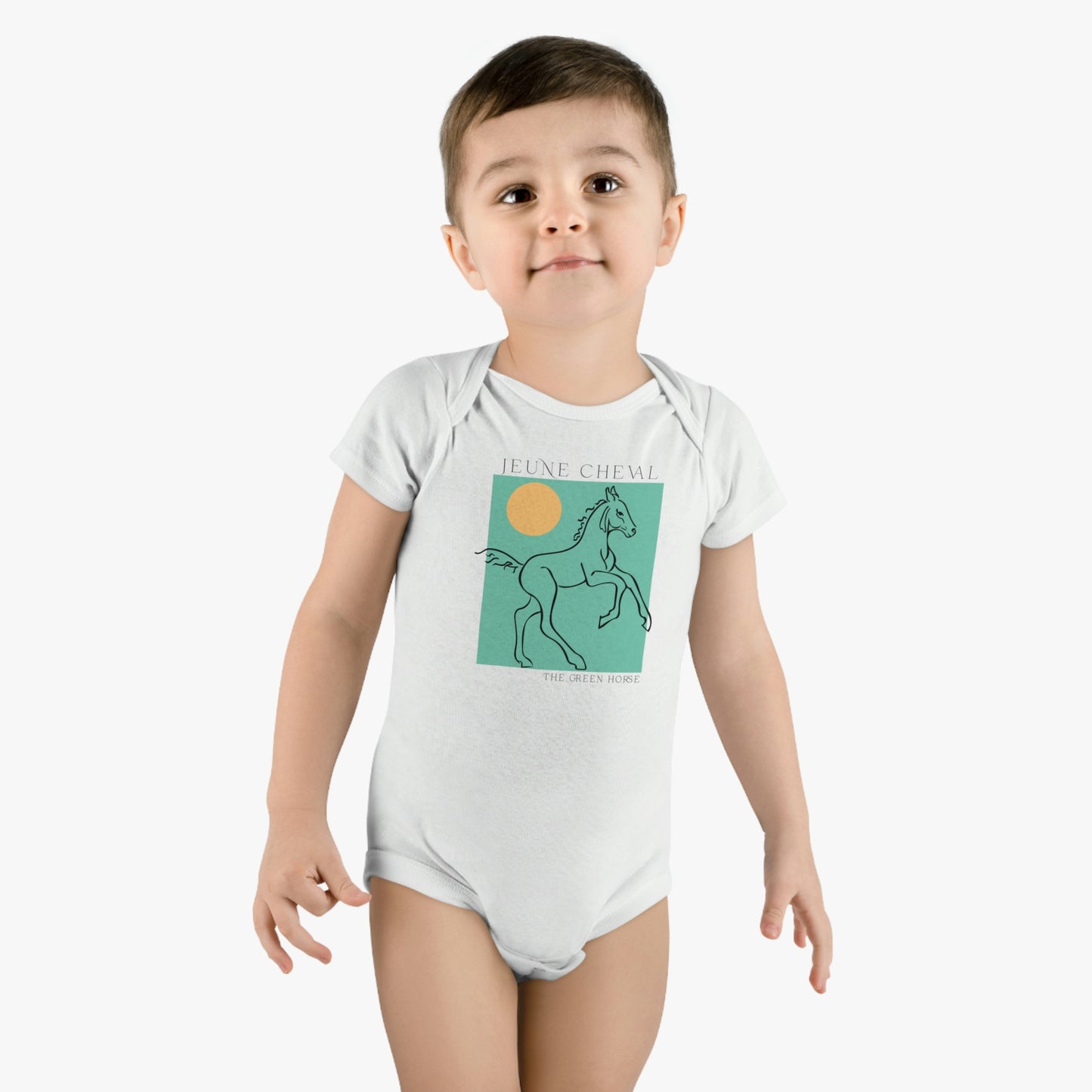 Baby Modern 'The Green Horse' Onesie®