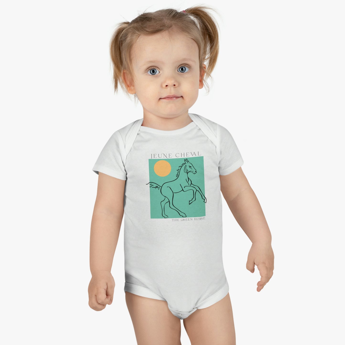 Baby Modern 'The Green Horse' Onesie®