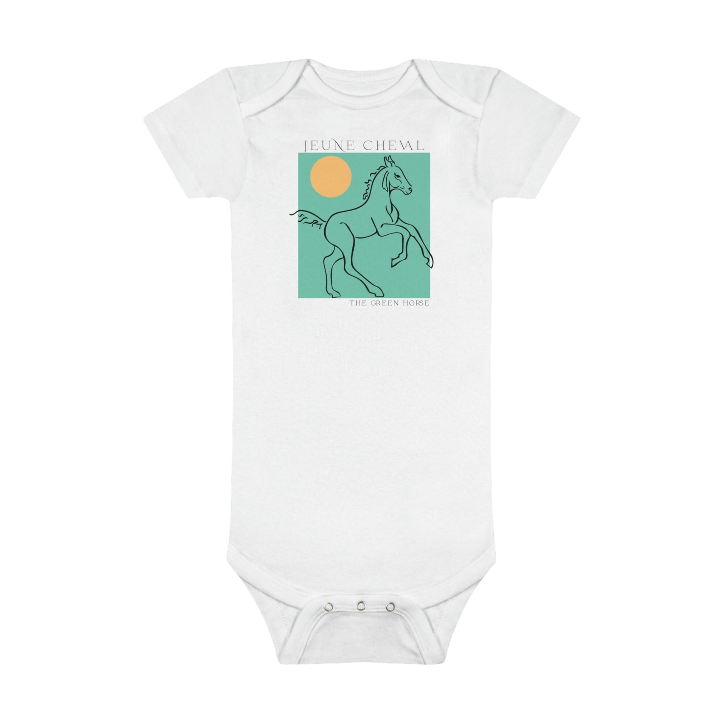 Baby Modern 'The Green Horse' Onesie®